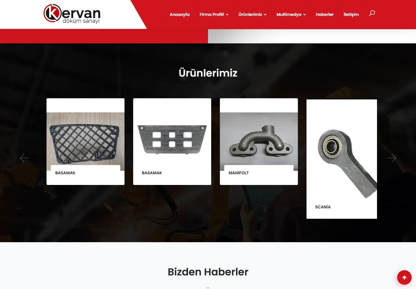 Kervan Döküm — Kervan Döküm Kurumsal Web Sitesi